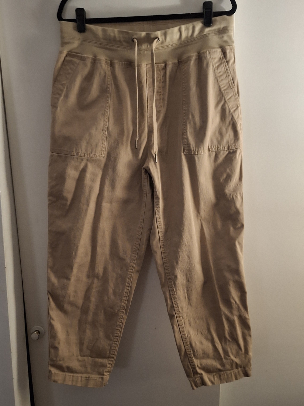 Terra & Sky Women's Beige Drawstring Casual Pants